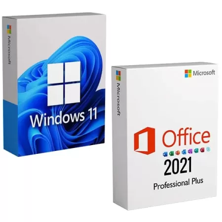 Комплект ритейл ключей Windows 11 Professional и Office 2021 Professional Plus - 1 год гарантии