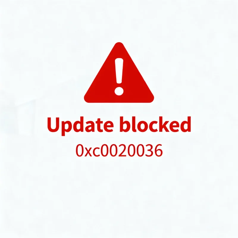 Внимание: ошибка активации Windows 0xc0020036