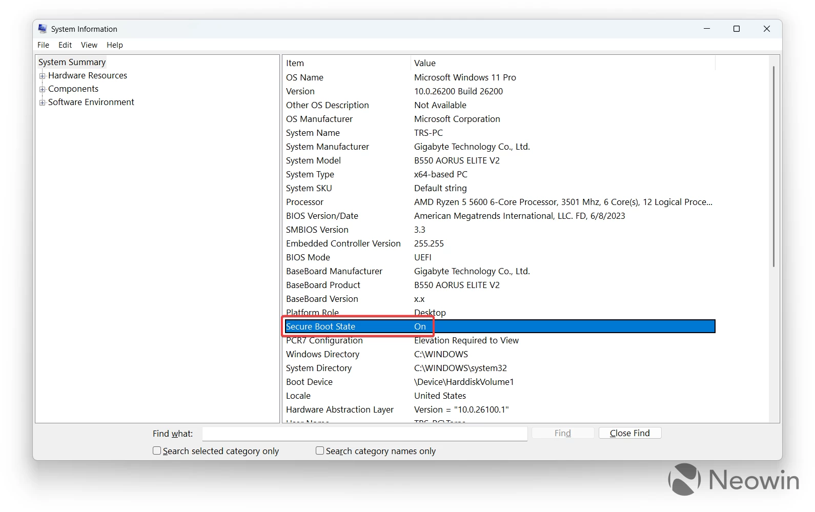 How to check if SecureBoot is enabled in Windows