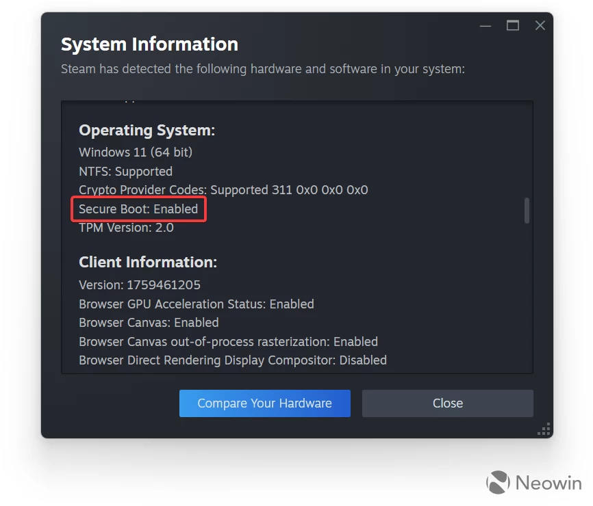 How to check if SecureBoot is enabled in Windows