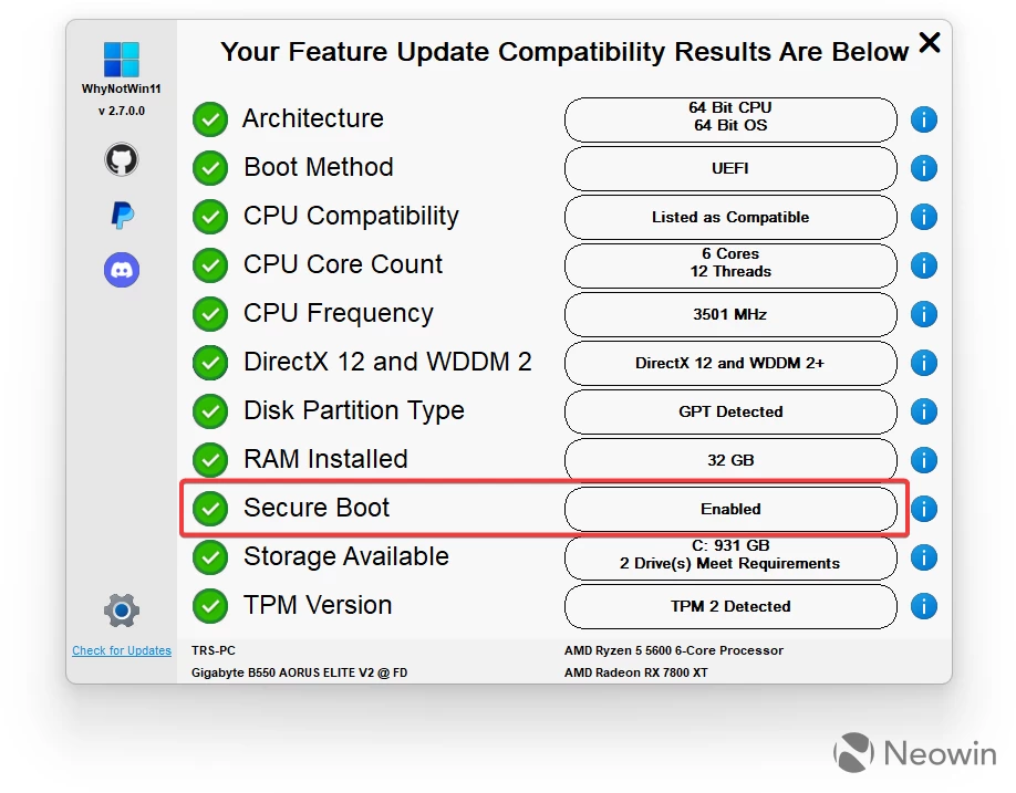 How to check if SecureBoot is enabled in Windows