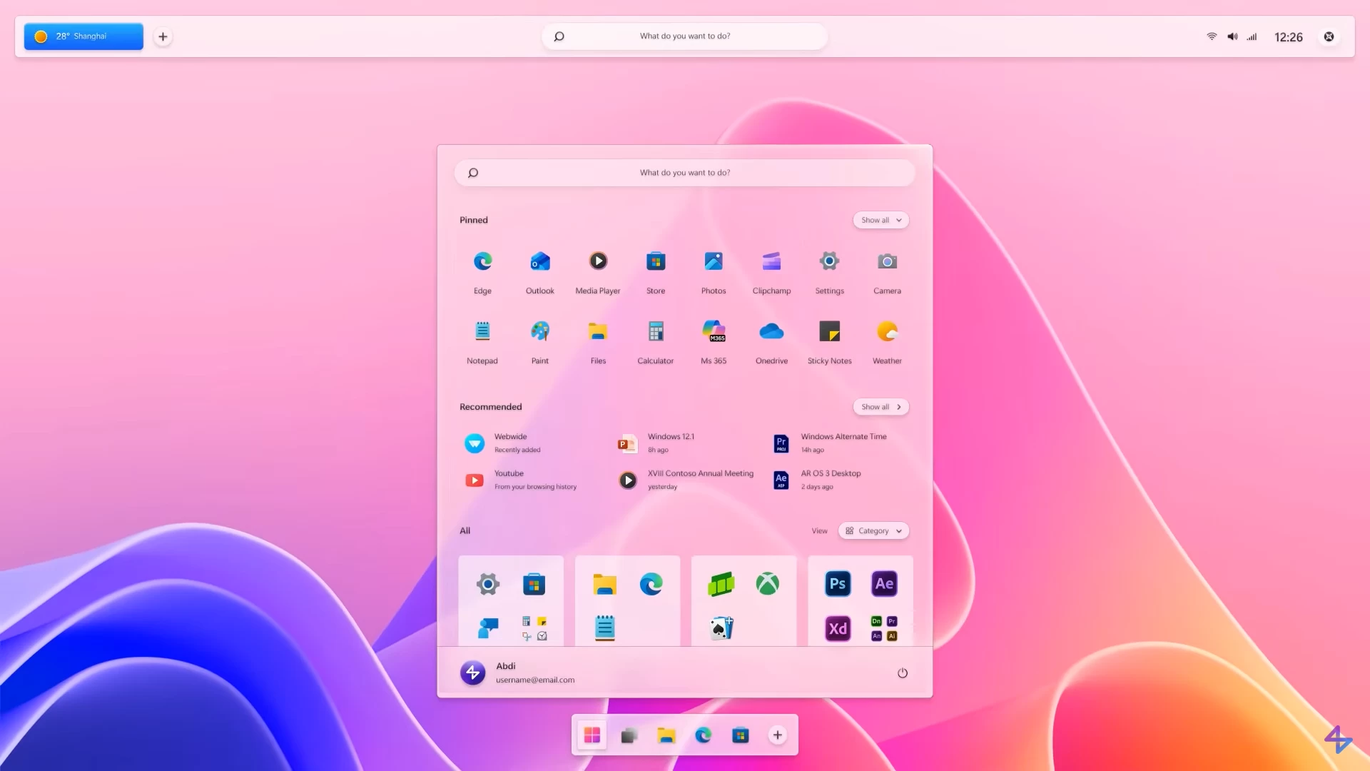 windows 26 concept